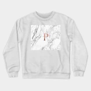 Monogram rose marble P Crewneck Sweatshirt